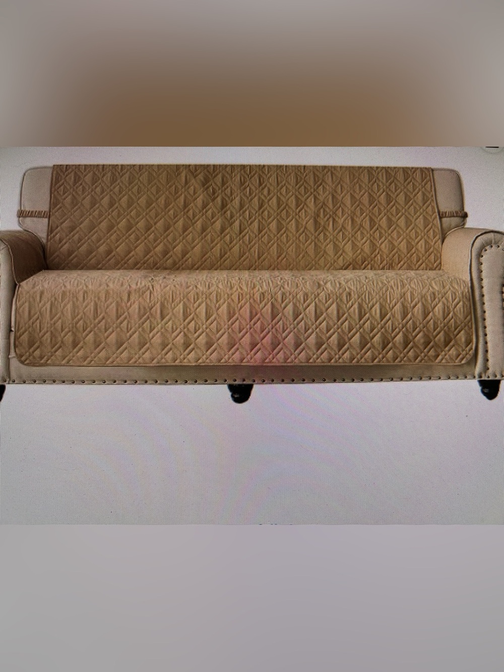 Beige/Sand Quilted Sofa Protector Slipcover
Home Accents Waterproof Nonslip